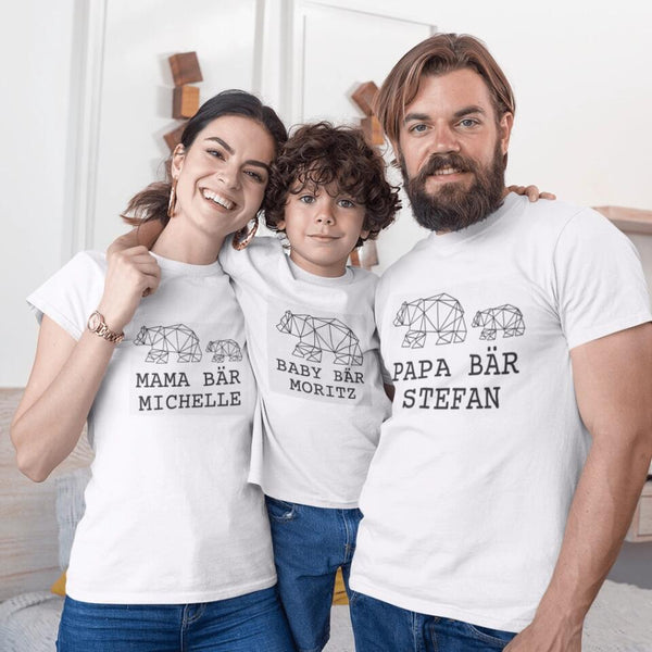 Bären Familie - Personalisierte T-Shirts