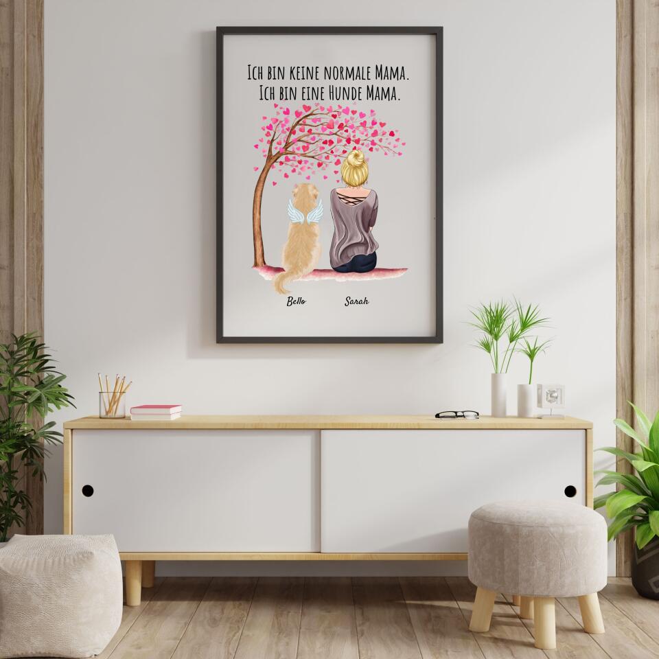 Frau mit Hunden - (Poster,Leinwand) – Kunstdruck Personalisierter