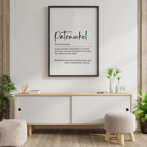Patenonkel Definition - Personalisiertes Poster
