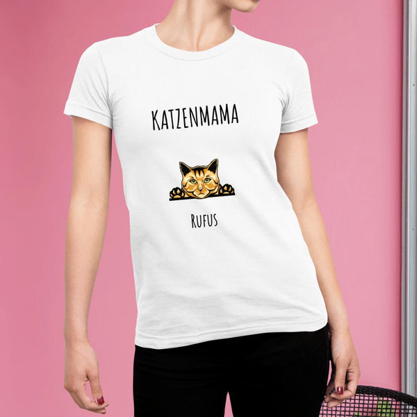 Katzenmama - Personalisiertes T-Shirt