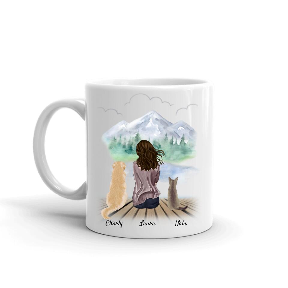 Pet Mom Kaffeetasse – Lustige Tasse Mit Hund & Katze Motiv, Spülmaschinen- & Mikrowellengeeignet, Geschenk Für Tierfreunde
