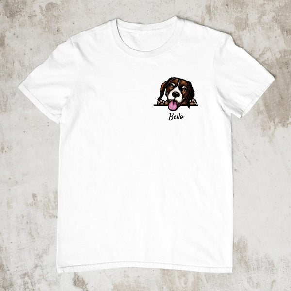 Hund auf Brust - Personalisiertes T-Shirt