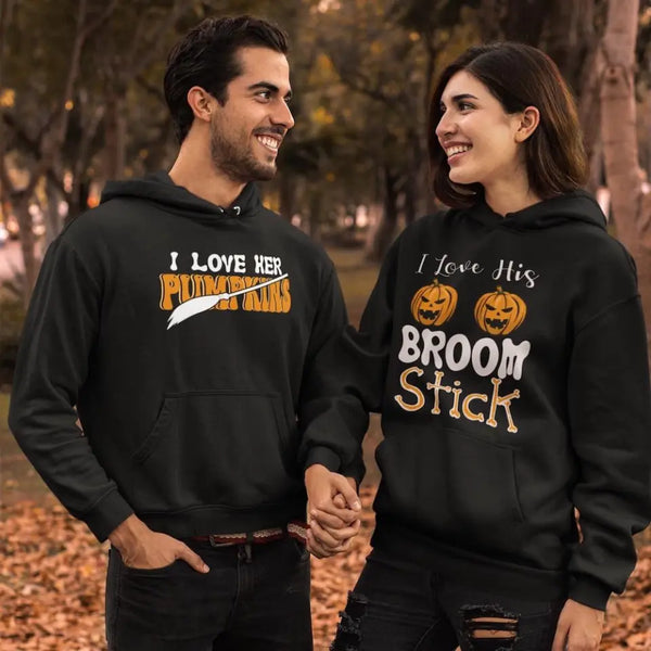 Halloween Couple Hoodies - Personalisierte Pärchen Hoodies