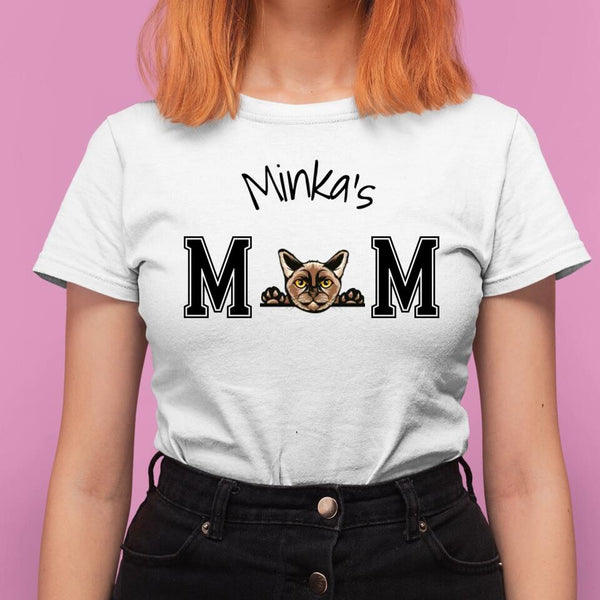 Cat Mom - Personalisiertes T-Shirt