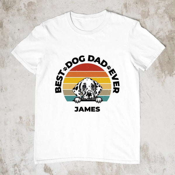 Best Dog Dad Ever - Personalisiertes T-Shirt