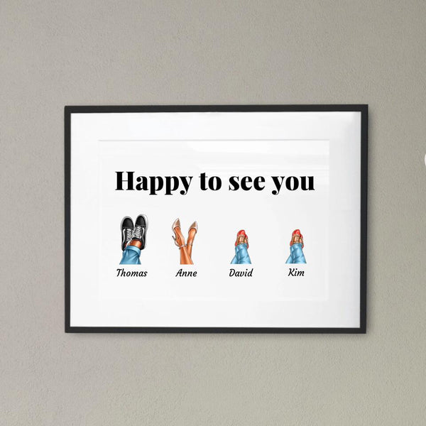 Familienmitglieder - Individuelles Poster (Hunde / Katzen)