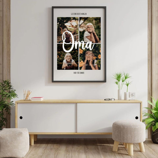 Fotocollage Oma - Personalisiertes Poster