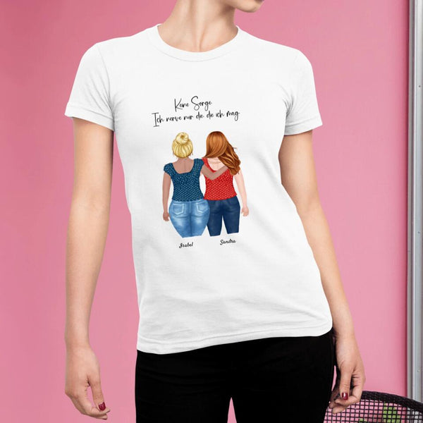 Beste Freundinnen (bis zu 5 Frauen) - Personalisiertes T-Shirt
