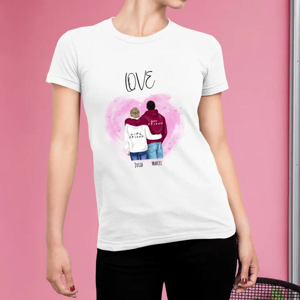 Pärchen mit Hoodies - Personalisiertes T-Shirt