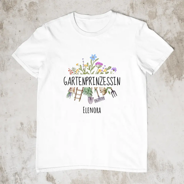 Gartenprinzessin - Personalisiertes T-Shirt