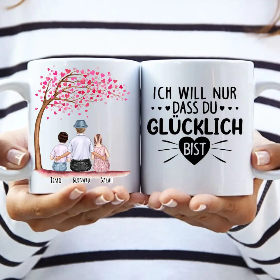 SpecialMe® Katzen-Papa Tasse Personalisiert – Mit 3 Katzen & Wunschnamen, Perfekt Für Vatertag