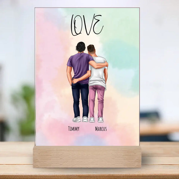 "Weil Liebe siegt" LGBTQ+ - Personalisierter Acrylaufsteller