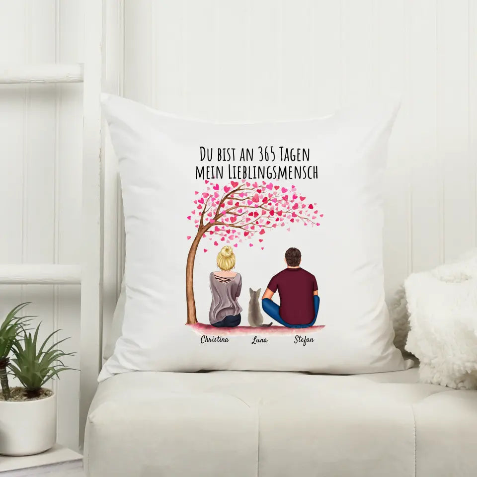 Tranbath Schlüsselanhänger Pärchen Katzen - Personalisierbar Als Geschenk Für Frauen