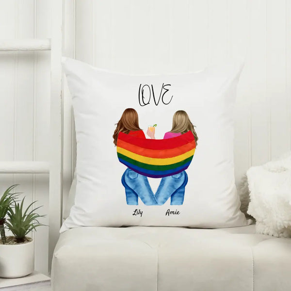 "Liebe hat kein Geschlecht" LGBTQ+
 - Personalisiertes Kissen