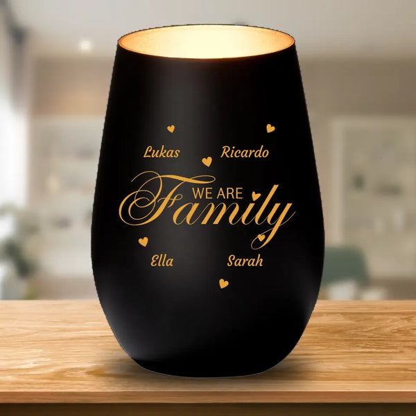 We are Family - Personalisiertes Windlicht