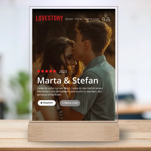 Netflix Cover Lovefilm - Personalisierter Acrylaufsteller