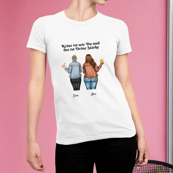 Beste Freundinnen (bis zu 5 Frauen) - Personalisiertes T-Shirt