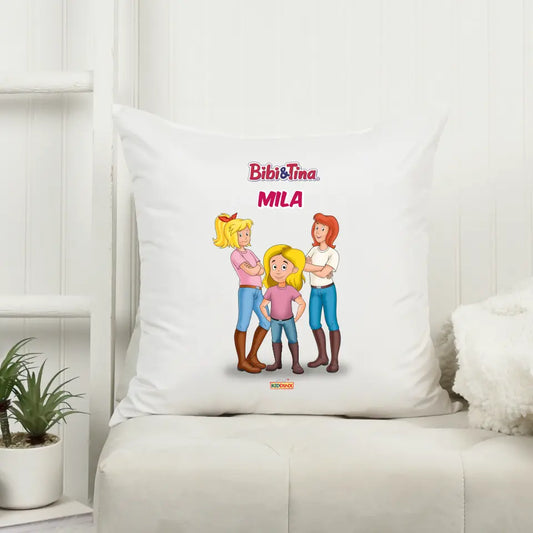 Bibi & Tina & Du - Personalisiertes Kissen