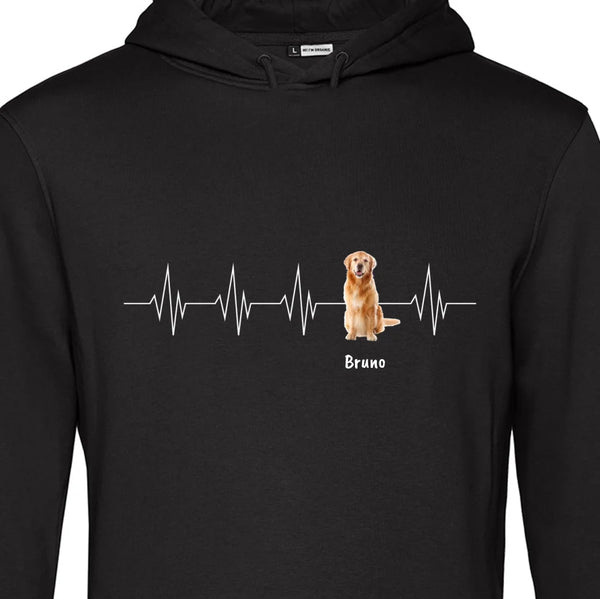 Herzschlag Haustier - Personalisierbarer Hoodie