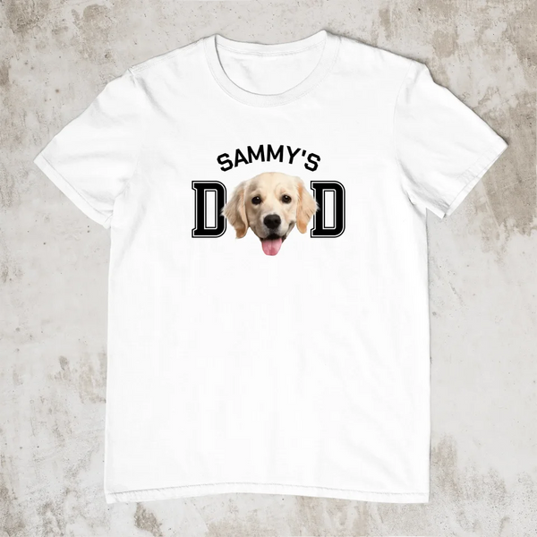 Dog Dad mit Foto - Personalisiertes T-Shirt