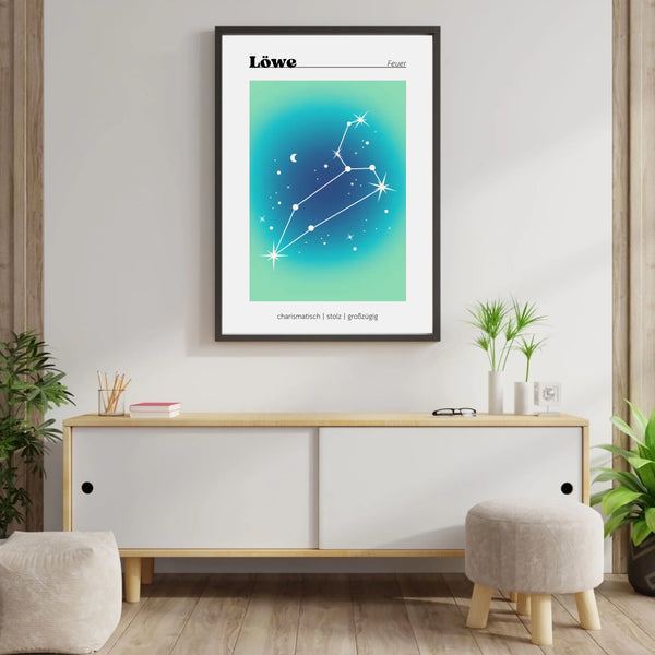 Sternzeichen & Aura  - Personalisierter Kunstdruck (Poster, Leinwand)