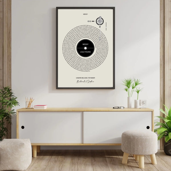 Die Melodie eurer Liebe als Schallplatte - Personalisiertes Musikposter