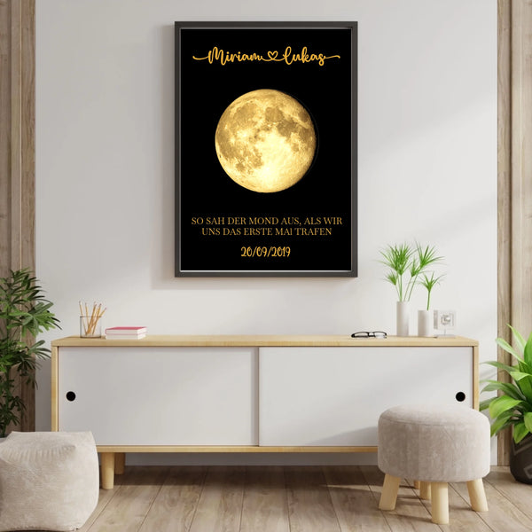 Pärchen Mondphase  - Personalisiertes Poster