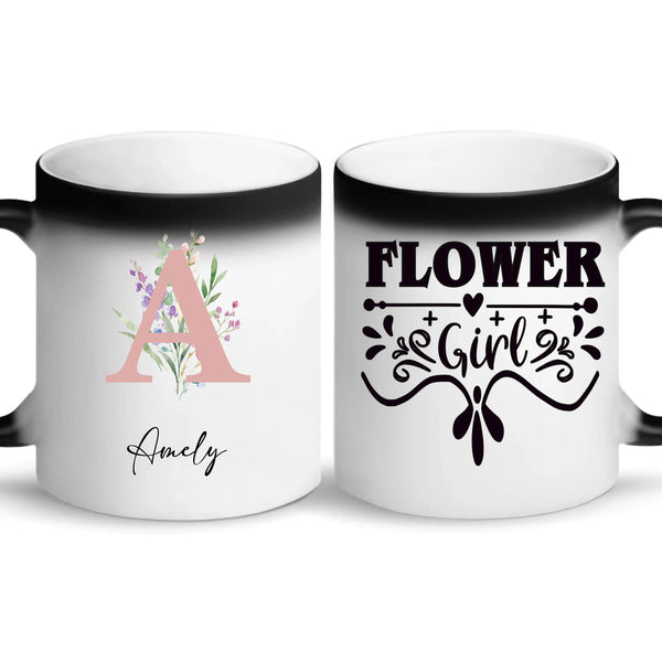 Blumenmädchen- Personalisierte Tasse