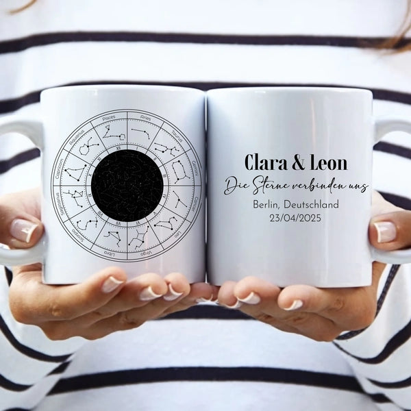 Unsere Sternkarte - Personalisierte Tasse
