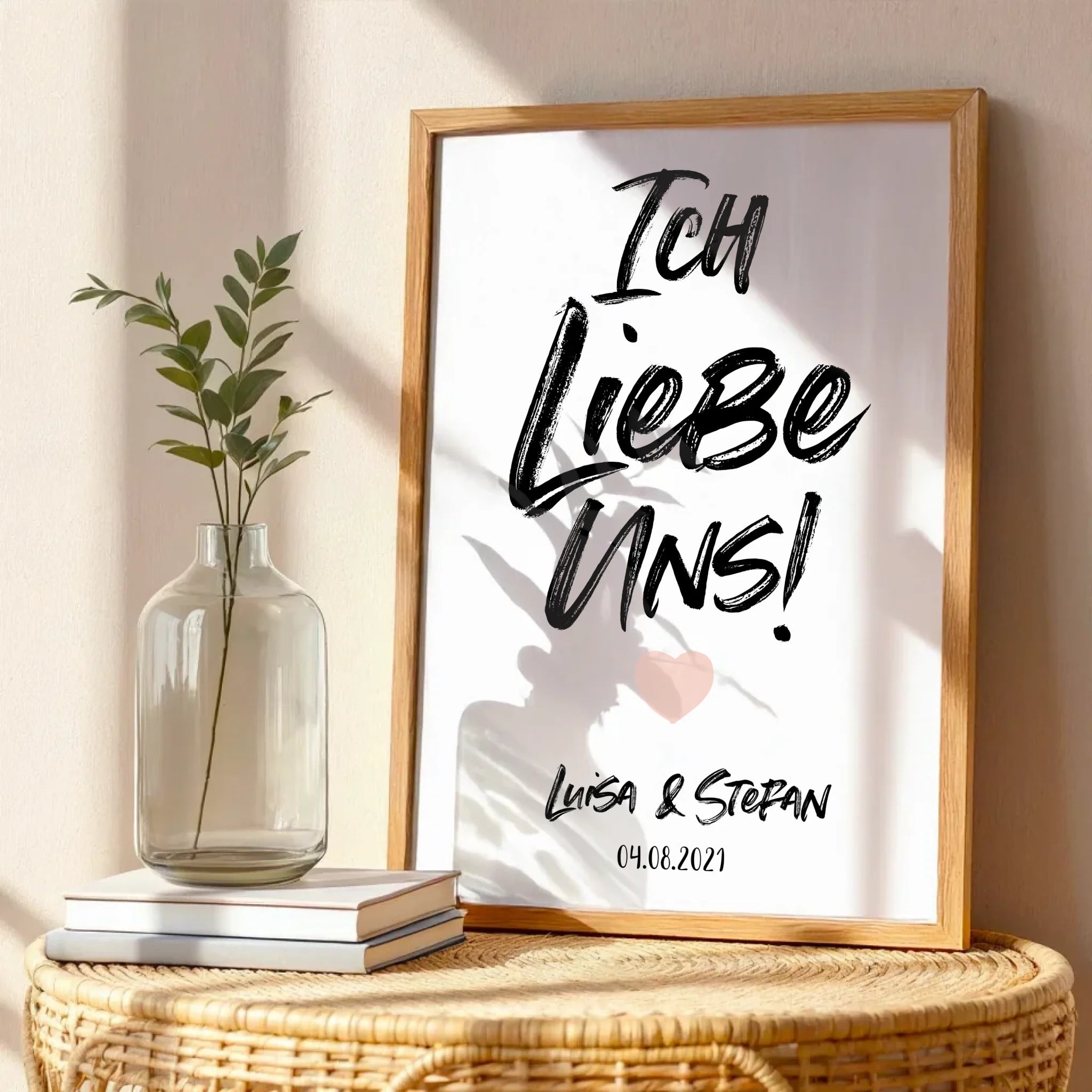 Personalised 'I Love Us' Couple Art Print