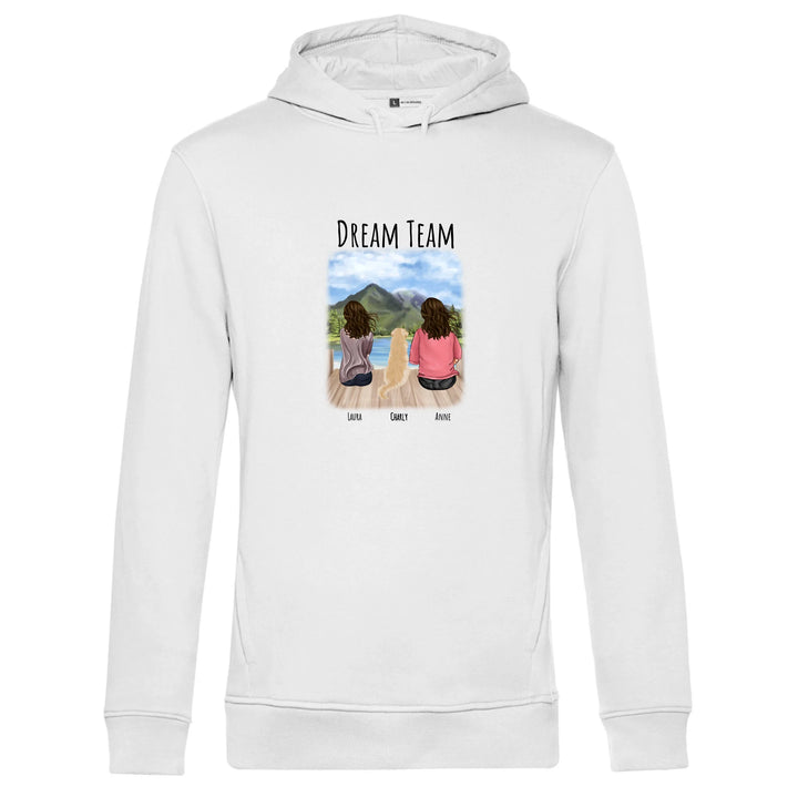 Frauen mit Haustieren (Hund, Katze, Hase oder Wellensittich) - Personalisierbarer Hoodie