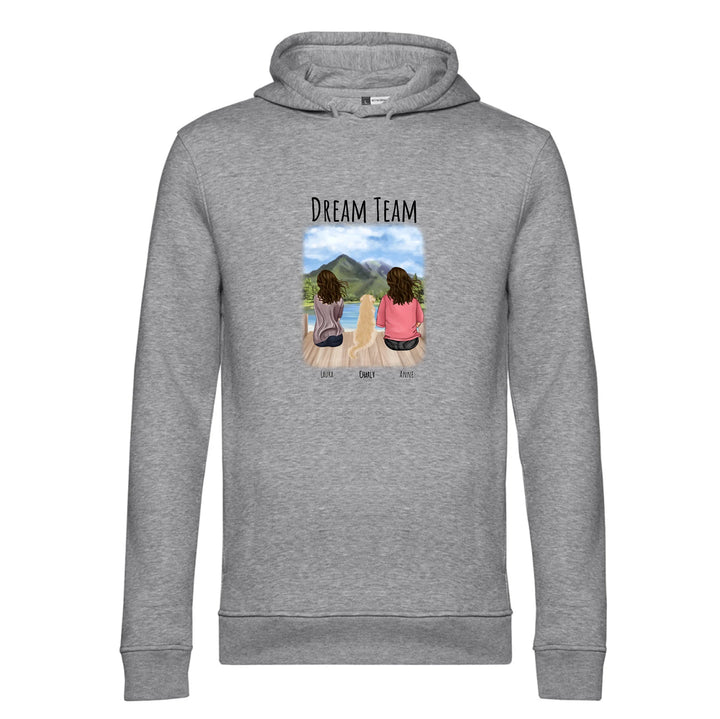 Frauen mit Haustieren (Hund, Katze, Hase oder Wellensittich) - Personalisierbarer Hoodie