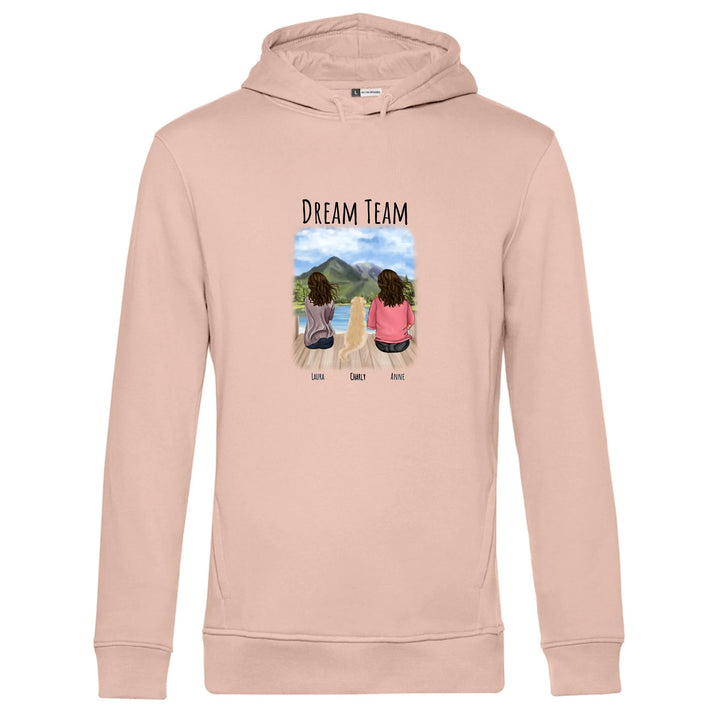 Frauen mit Haustieren (Hund, Katze, Hase oder Wellensittich) - Personalisierbarer Hoodie