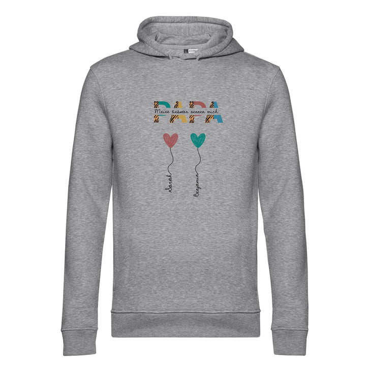 Papa/Opa Herzballons - Personalisierbarer Hoodie