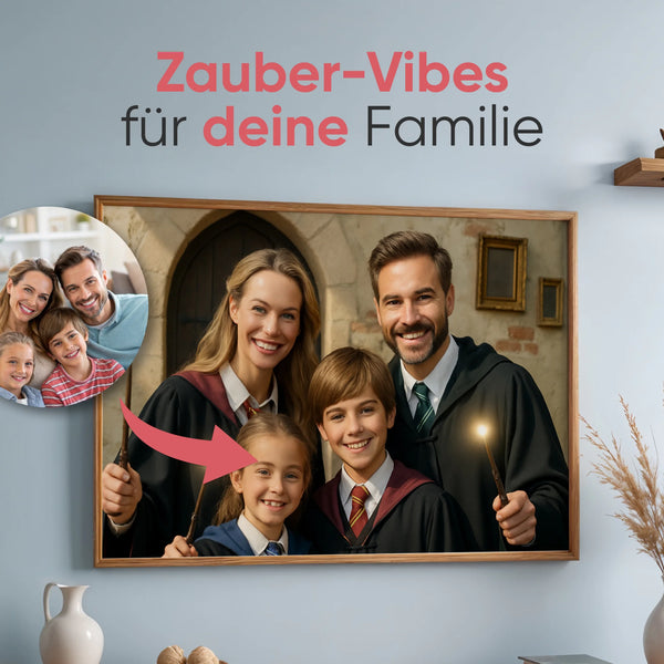 Das Zauberhafte Familienportrait - KI Poster - Personalisiertes Poster