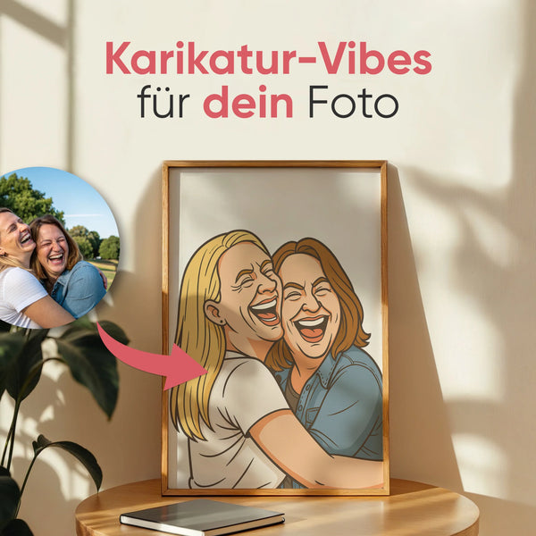 Foto Karikatur - AI Portrait - Personalisiertes Poster