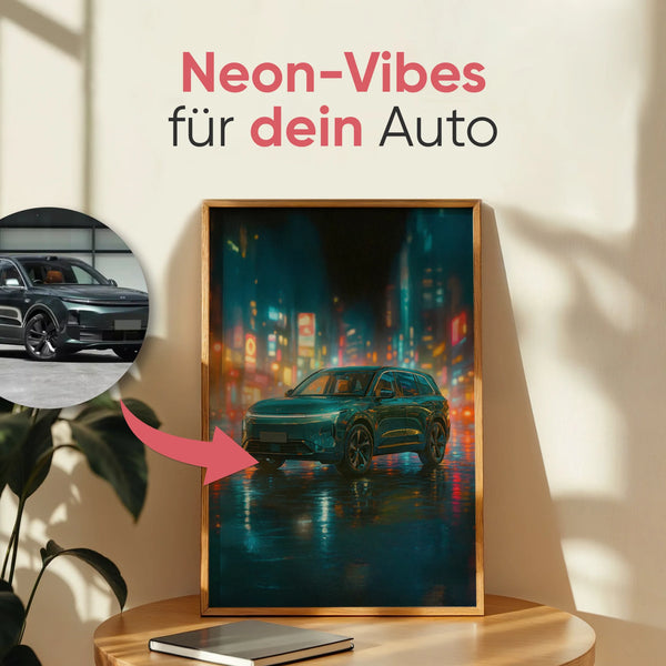 Auto Filmlook City - AI Poster - Personalisiertes Poster