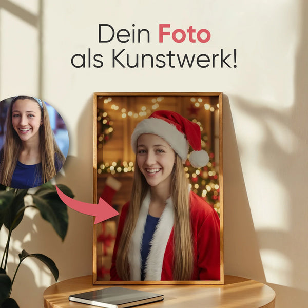 Weihnachten Portrait - AI Poster - Personalisiertes Poster