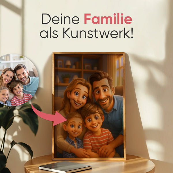 Familie Portrait - AI Poster - Personalisiertes Poster