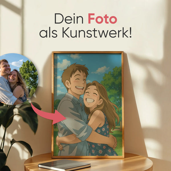 Paar Portrait - AI Poster - Personalisiertes Poster