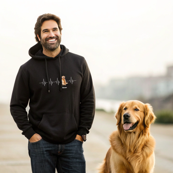 Herzschlag Haustier - Personalisierter Hoodie