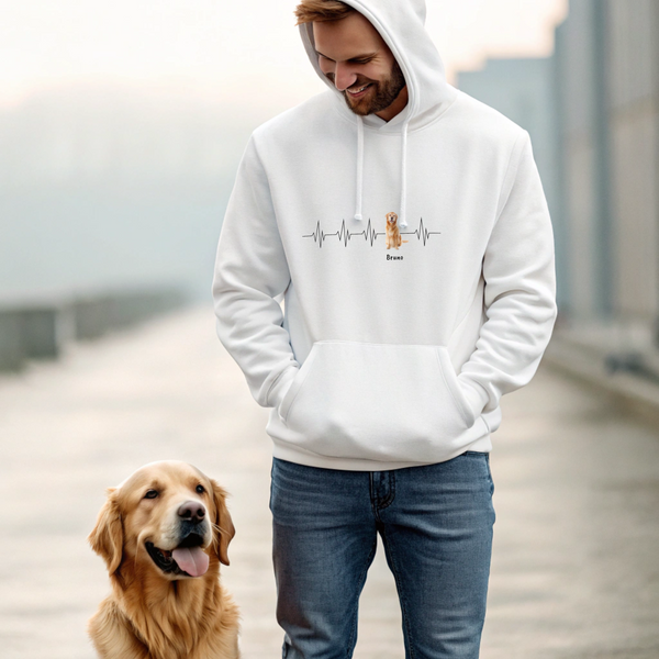 Herzschlag Haustier - Personalisierter Hoodie