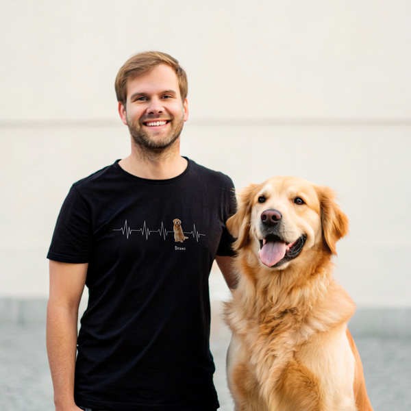 Herzschlag Haustier - Personalisiertes T-Shirt