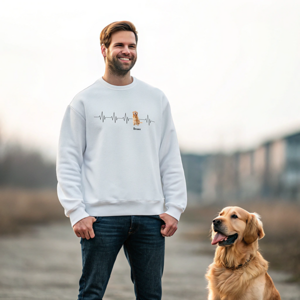 Herzschlag Haustier - Personalisiertes Sweatshirt