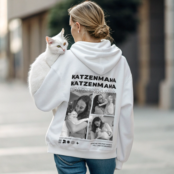 Cat Mom - Personalisierter Hoodie