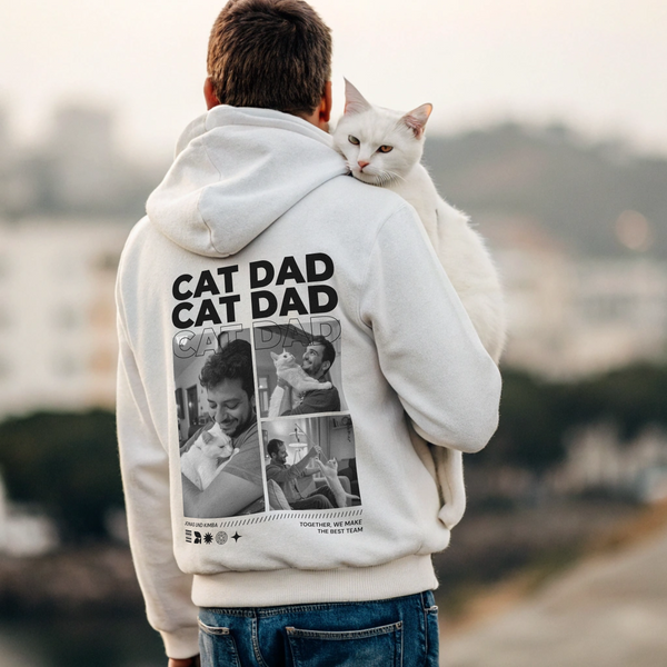 Cat Dad - Personalisierter Hoodie