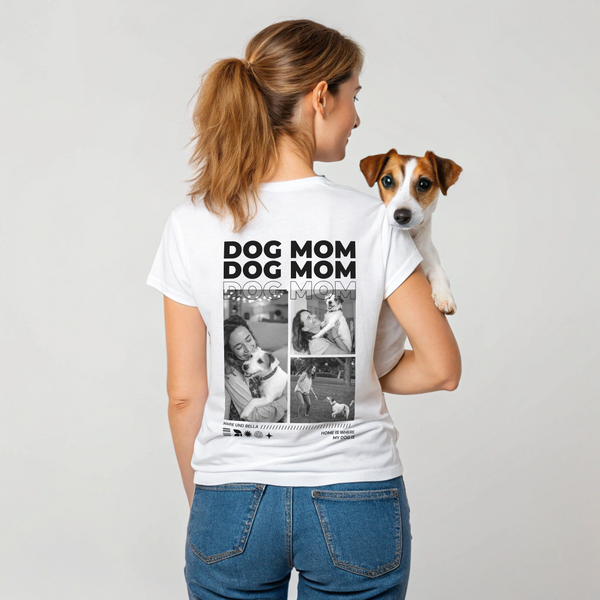 Dog Mom - Personalisiertes T-Shirt