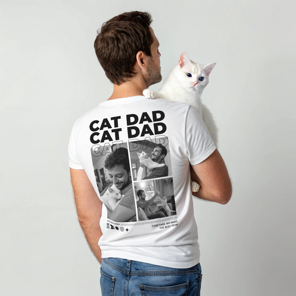 Cat Dad - Personalisiertes T-Shirt