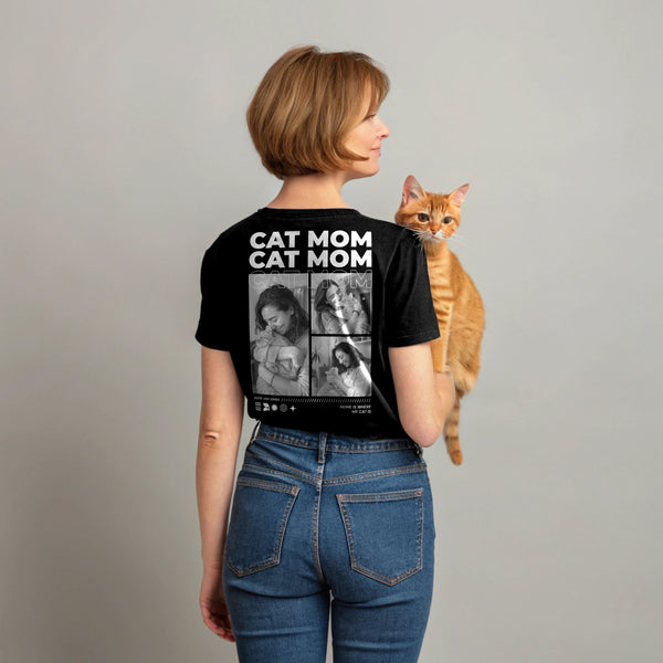 Cat Mom - Personalisiertes T-Shirt