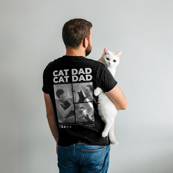 Cat Dad - Personalisiertes T-Shirt